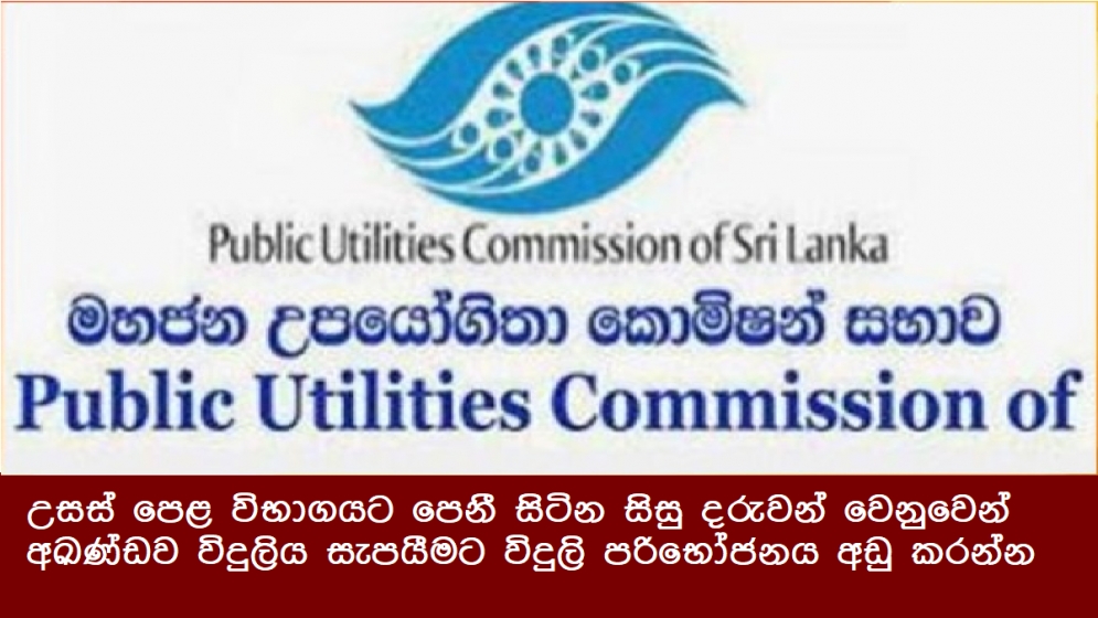 උසස් පෙළ විභාගයට පෙනී සිටින සිසු දරුවන් වෙනුවෙන් අඛණ්ඩව විදුලිය සැපයීමට විදුලි පරිභෝජනය අඩු කරන්න