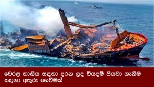 වෙරළ හානිය සඳහා දරන ලද වියදම් පියවා ගැනීම සඳහා අතුරු ගෙවීමක්