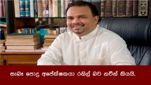 සැබෑ පොදු අපේක්ෂකයා රනිල් බව නවීන් කියයි.