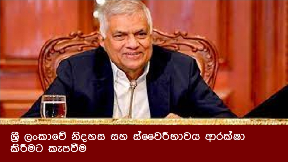 ශ්‍රී ලංකාවේ නිදහස සහ ස්වෛරීභාවය ආරක්ෂා කිරීමට කැපවීම