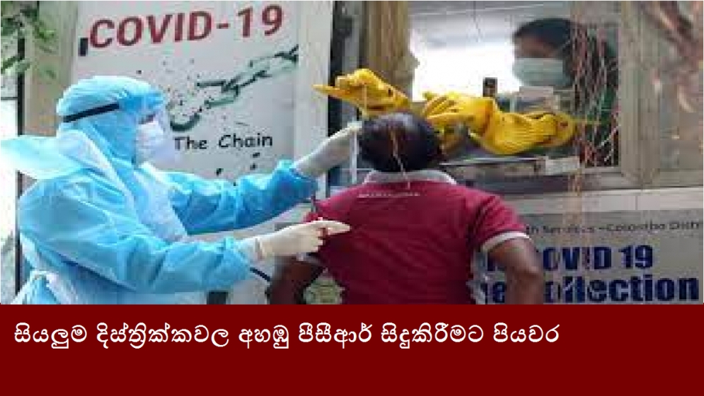 සියලුම දිස්ත්‍රික්කවල අහඹු පීසීආර් සිදුකිරීමට පියවර