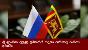 ශ්‍රී ලාංකික පුහුණු ශ්‍රමිකයින් සඳහා රුසියානු රැකියා අවස්ථා