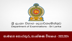 සාමාන්‍ය තොරතුරු තාක්ෂණ විභාගය - 2023,2024