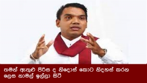 තමන් ඇතුළු පිරිස ද නිදොස් කොට නිදහස් කරන ලෙස නාමල් ඉල්ලා සිටී