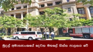 මුදල් අමාත්‍යාංශයේ දෙවන මහලේ ගින්න පාලනය වේ