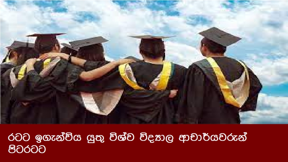 රටට ඉගැන්විය යුතු විශ්ව විද්‍යාල ආචාර්යවරුන් පිටරටට