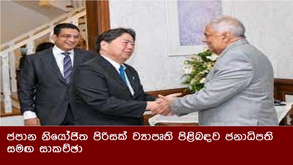 ජපාන නියෝජිත පිරිසක් ව්‍යාපෘති පිළිබඳව ජනාධිපති සමඟ සාකච්ඡා