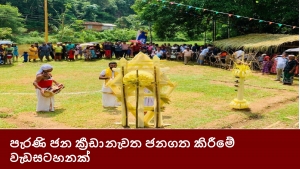 පැරණි ජන ක්‍රීඩා නැවත ජනගත කිරීමේ වැඩසටහනක්