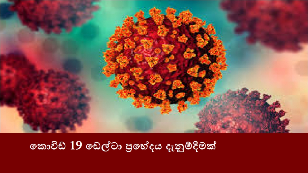 කොවිඩ් 19 ඩෙල්ටා ප්‍රභේදය පිළිබද දැනුම්දීමක්