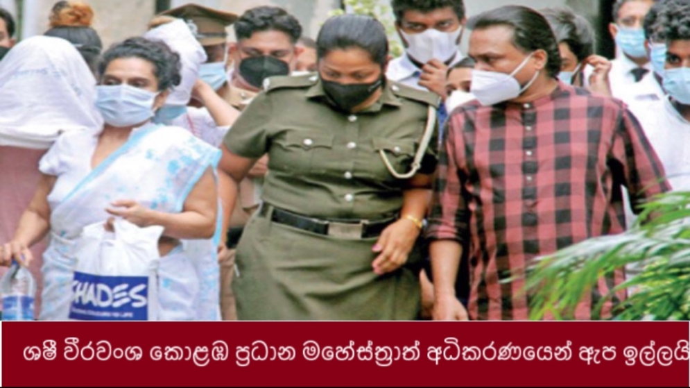 ශෂී වීරවංශ කොළඹ ප්‍රධාන මහේස්ත්‍රාත් අධිකරණයෙන් ඇප ඉල්ලයි