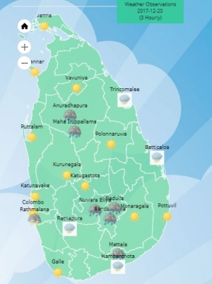 බොහෝ පළාත්වලට වැසි